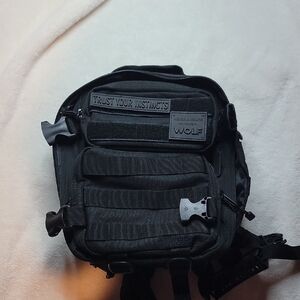 WOLF Black Tactical Backpack